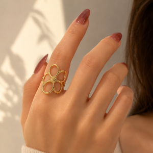 Golden bloom ring